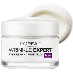 L’Oréal Paris Wrinkle Expert 55 plus, Anti Aging Eye Cream, Day & Night Skincare, With Calcium to Reduce the Look of Crows Feet, All-Day Moisture, 15mL