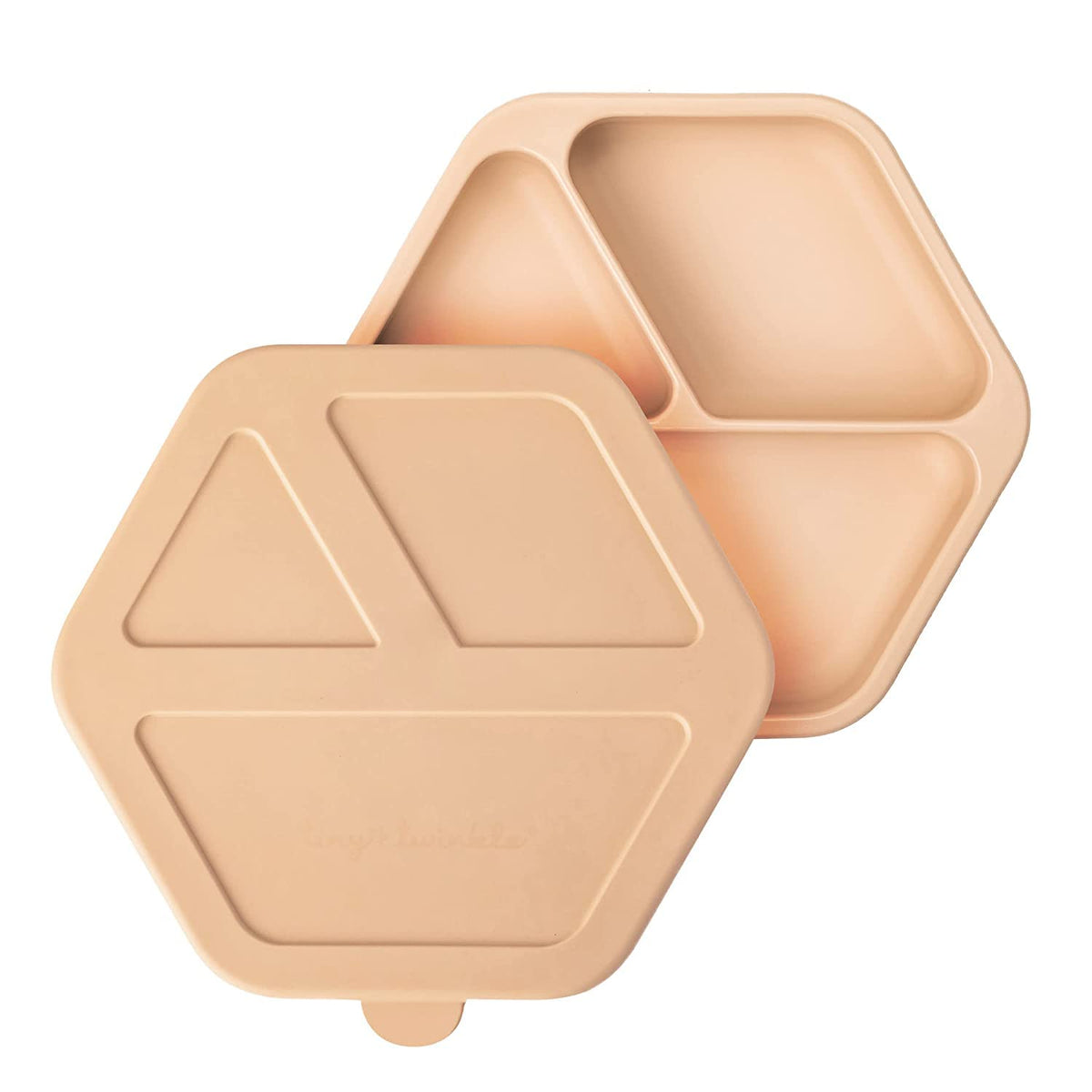 Tiny Twinkle - Silicone Plate and Lid Set - Sand