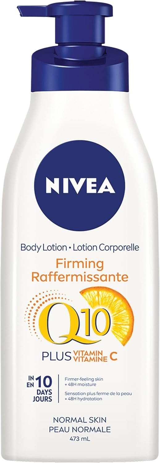 NIVEA Q10+ Firming Body Lotion | With 2 antioxidants : Q10 coenzyme + Vitamin C for healthy looking skin | Quick Absorbing | Firmer Feeling Skin in 10 Days | For Dry to Very Dry Skin