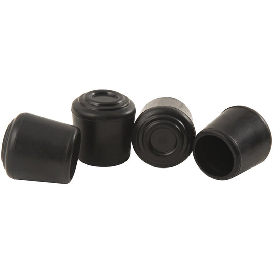 Rubber Leg Tip - (4 pieces), 1/2", Black