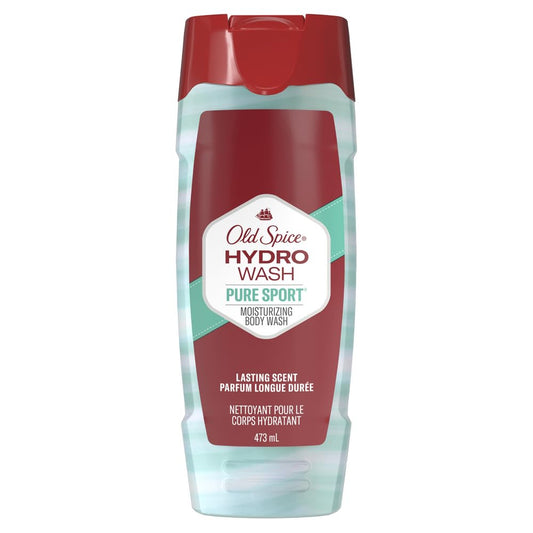 Old Spice Hardest Working Collection Body Wash Hydro Wash Pure Sport Plus, 473 mL