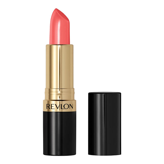 Revlon Lipstick, Super Lustrous Lipstick, Creamy Formula For Soft, Fuller-Looking Lips, Moisturized Feel, 807 Fire Peach, 0.15 oz/ 4.2g