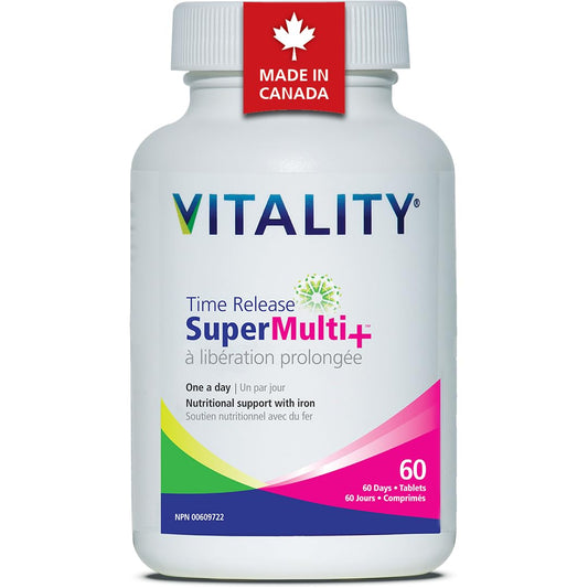 VITALITY High Potency Multivitamin for Women - One-a-Day Time Release Vitamins & Minerals, Iron, Iodine, B Complex Vitamin C, Calcium, Magnesium & Vitamin D, Energy, Bone & Immune Support, 60 tabs