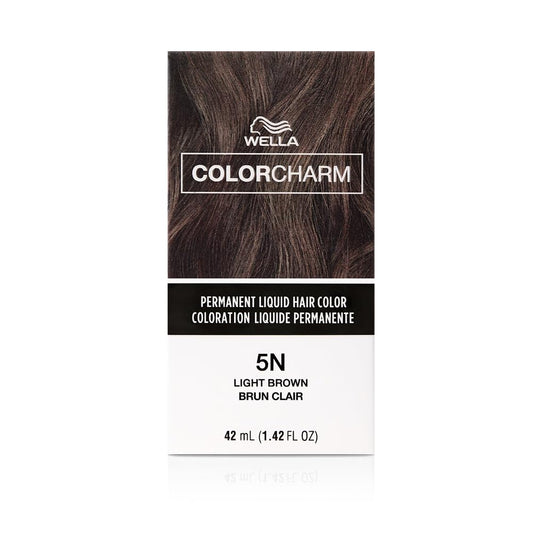 WELLA Color Charm Permanent Liquid Hair Color for Gray Coverage, 5N Light Brown