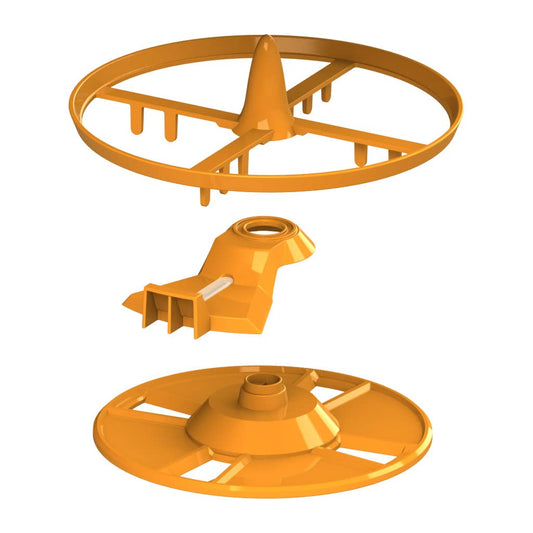 Baby Brezza Formula Pro Advanced Replacement Stirring Wheel, Locking Cover, and Measuring Wheel Set aka Orange Parts