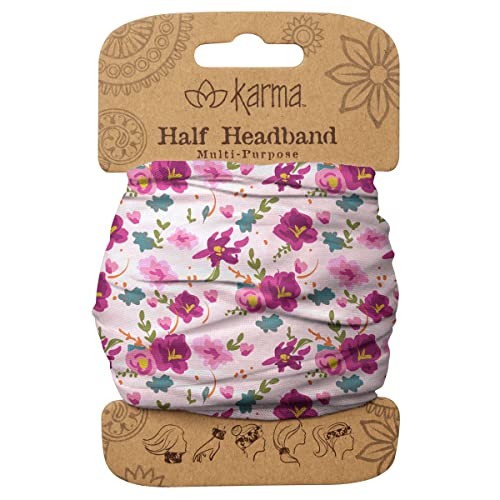 Karma Gifts Half Headband, Pink Floral