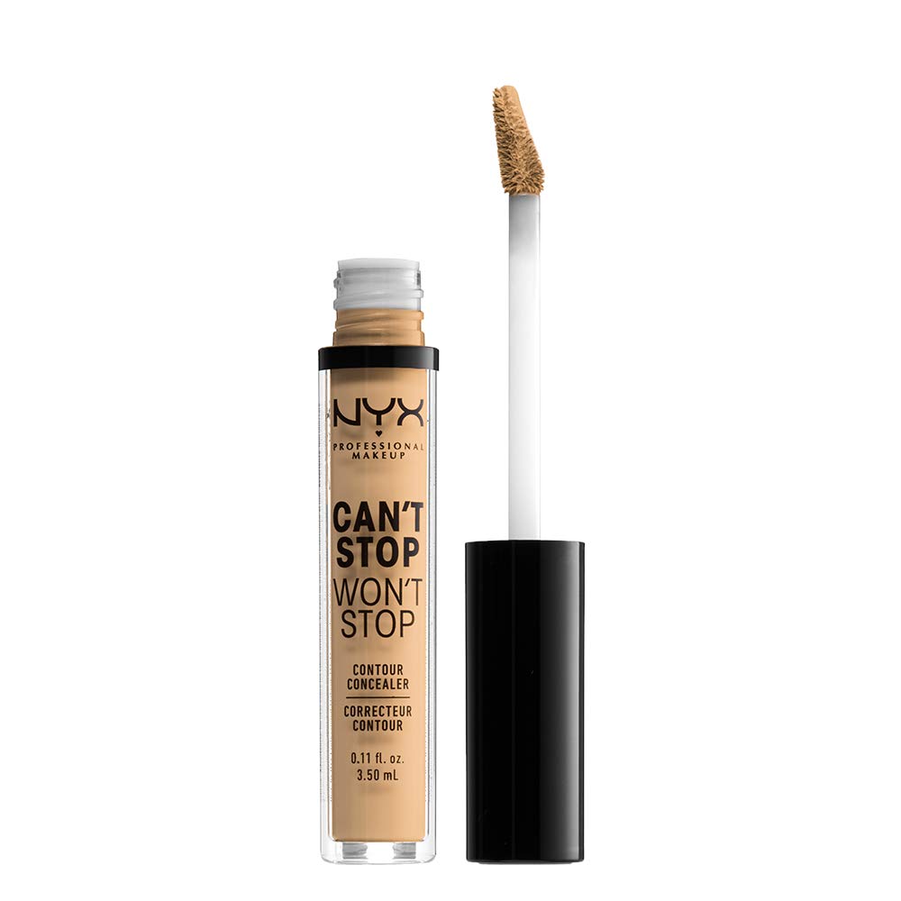 NYX PROFESSIONAL MAKEUP Can't Stop Won't Stop Contour Concealer, 24h Full Coverage Matte Finish - True Beige
