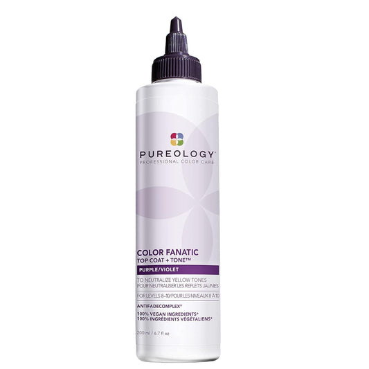 Pureology Color Fanatic Blue Color Glaze Toner for Brown Hair, Neutralization, For brassy hair, Vegan Formulas, Sulfate Free for a Gentle Cleanse, 200 ml