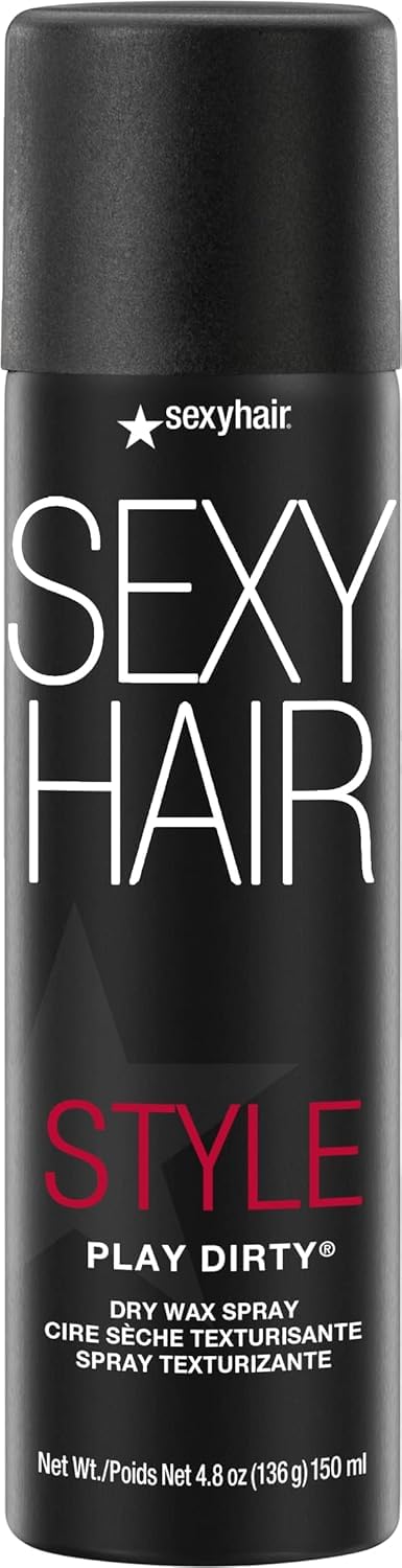 SexyHair Style Play Dirty Dry Wax Spray, 4.8 Oz | Body and Dimension | Helps Achieve Second-Day Look | All Hair Types