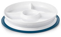 OXO Tot Stick & Stay Suction Divided Plate, Navy