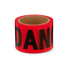 Pioneer “Danger” Safety Barricade Tape - Indoor/Outdoor Black on Red Background - 3 Inches X 200 Feet