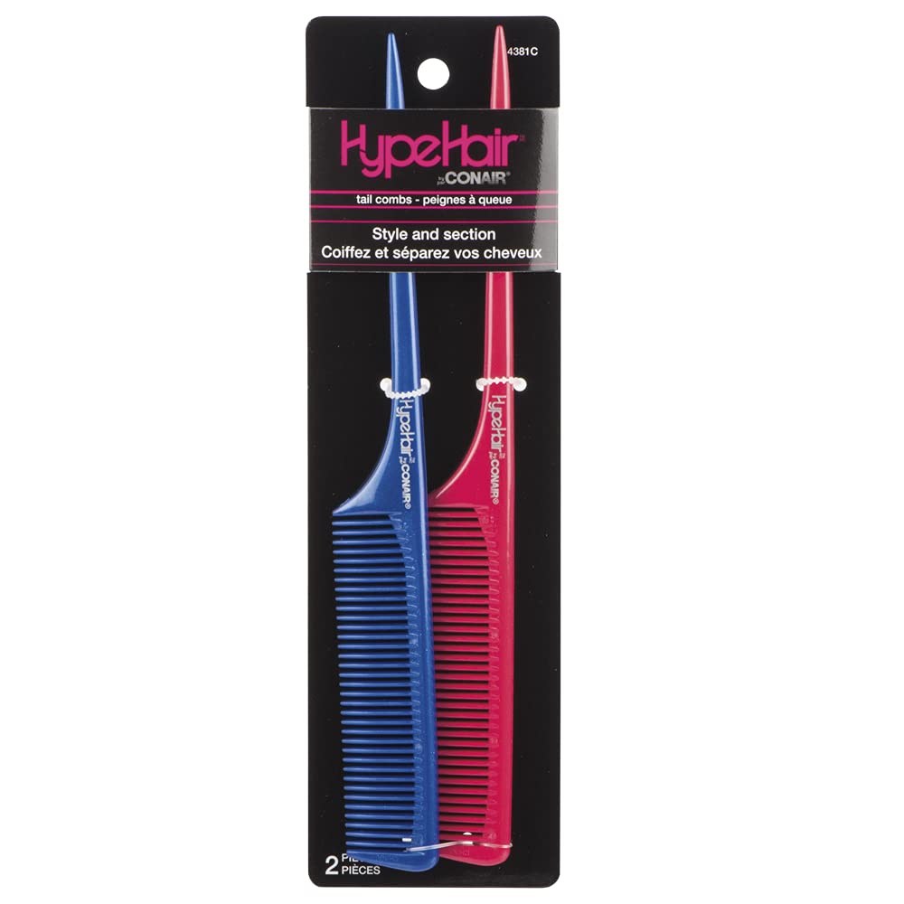 Conair 2pk Rat Tail Combs w/Fine Teeth