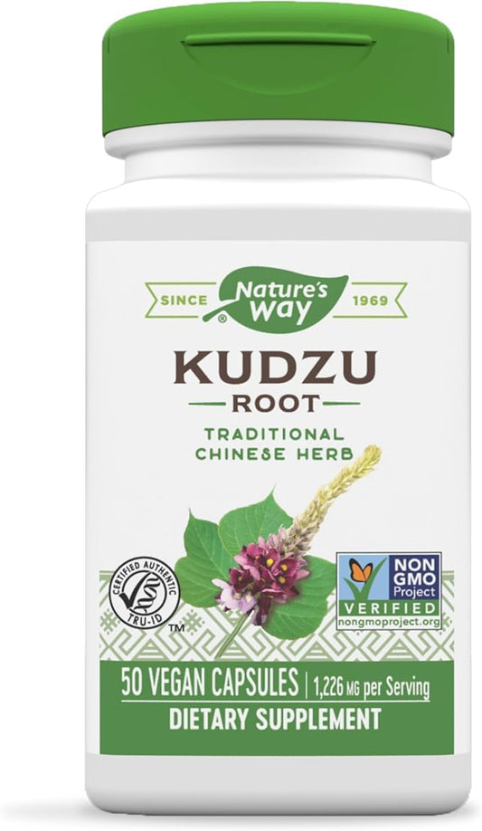 Nature's Way Kudzu Root Health Supplement – Premium Herbal Supplement - Non-GMO Project Verified, 50 Vegetarian Capsules