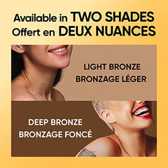 Jergens Natural Glow Instant Sun Sunless Tanning Moisturizer + Bronzer, Deep Bronze (180 mL)