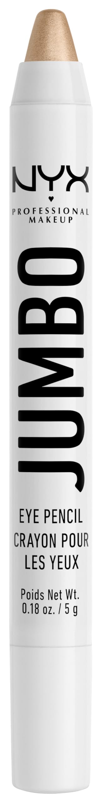 NYX PROFESSIONAL MAKEUP Jumbo Eye Pencil, Eyeshadow & Eyeliner Pencil - Frosting (Champagne), 5.1 g (Pack of 1)