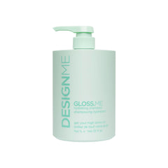 Design.Me GLOSS.ME Hydrating Shampoo | Hemp & Argan Oil Shampoo Adds Softness & Shine | Straight, Wavy, or Curly Hair Shampoo | Sulfate-Free & Color-Safe Moisturizing Shampoo for Dry Hair, 32 Fl Oz