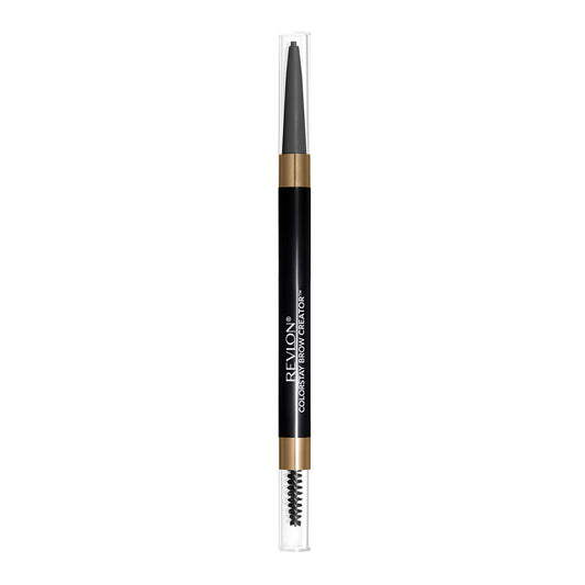 Revlon Eyebrow Pencil & Powder, ColorStay Brow Creator 2-in-1 Eye Makeup with Spoolie, Longwearing with Precision Tip, 615 Soft Black, 0.23 Oz/ 6.5g
