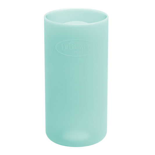 Dr. Brown's Natural Flow Options+ Glass Baby Bottle Sleeves,100% Silicone,8 oz,Narrow,Mint