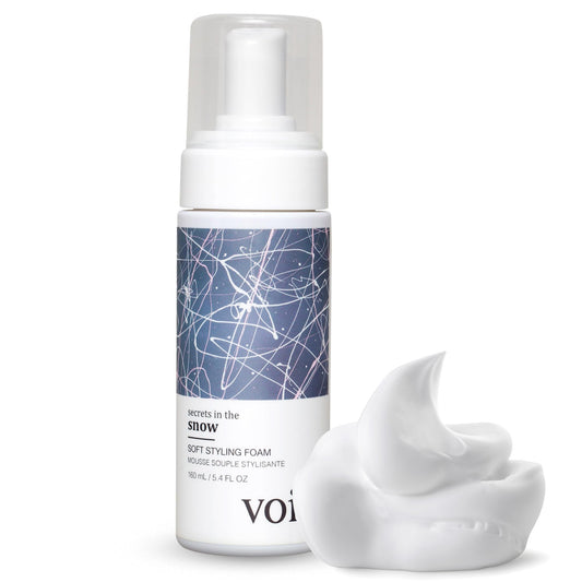 Voir Haircare Curly Hair Mousse - Hydrating Non-Crunchy Styling Foam for Frizz Control & Defined Curls, Vegan with Bamboo Extract & Marula Oil, 5.4 Fl Oz Non-Aerosol Mousse