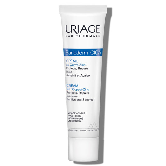 Uriage Bariéderm-CICA Repair Cream With Copper-Zinc & Hyaluronic Acid - Multi-Purpose Cream For Marks, Weakened & Irritated Skin - Face & Body Moisturizer For The Whole Family - 40ml