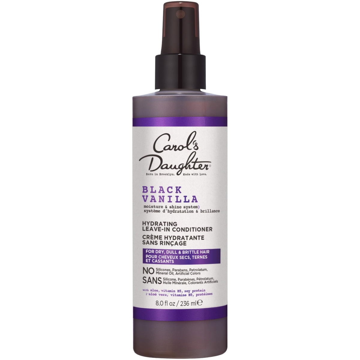 Carol's Daughter Black Vanilla Moisturizing Leave In Conditioner Spray, with Rosemary Oil, for Curly, Wavy Hair, 236ml