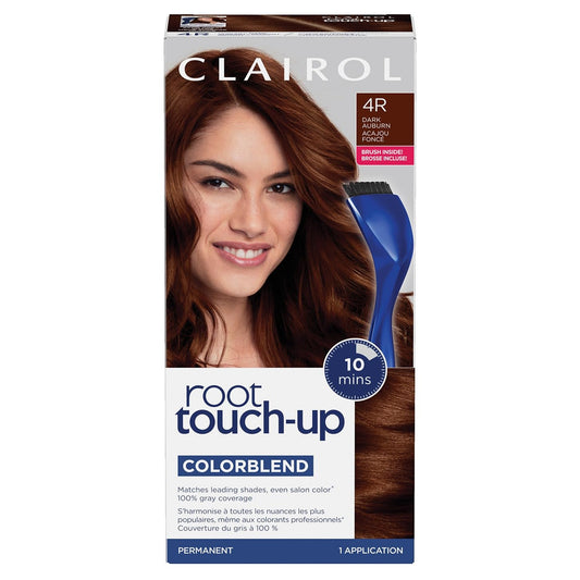 Clairol Root Touch-Up by Nice'n Easy Permanent Hair Dye, 4R Dark Auburn Reddish Brown Hair | 100% Grey Coverage | Easy Brush Application | Matches Professional Salon Shades |Pack of 1