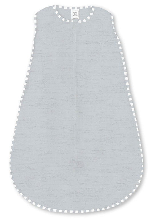 SwaddleDesigns Baby Sleep Sack 12-18 Months, Cotton Knit Wearable Blanket with 2-Way Zipper, Non-Weighted Sleeping Sack for Safer Sleep, Heathered Gray, Large