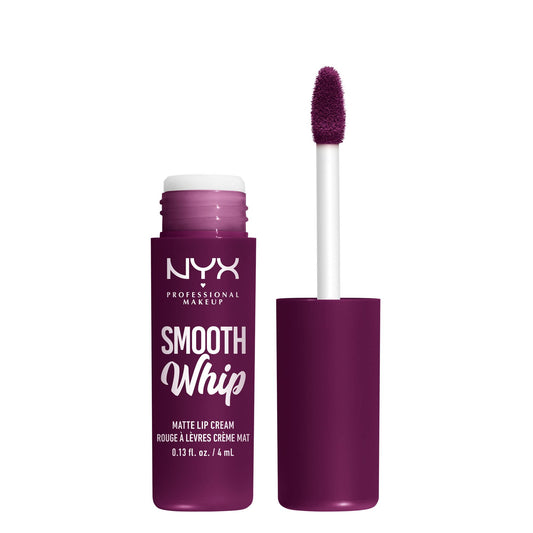 NYX PROFESSIONAL MAKEUP, Smooth Whip, Matte Lip Cream, Shea + cocoa butter, Vegan Formula - 11 BERRY BED SHEETS (Dark Purple)