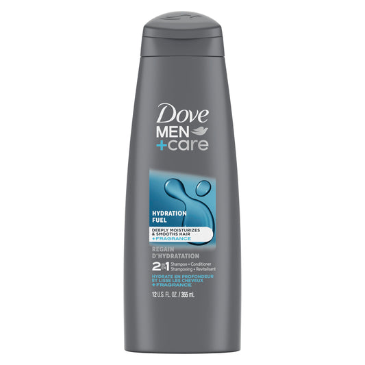 Dove Men + Care 2 in 1 Shampoo and Conditioner With Conditioning Actives Hydration Fuel, For Healthy Hair 355 ml