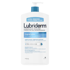 Lubriderm Original Lotion, Shea Butter, Glycerin, Pro-Ceramide, All skin types, Free of parabens, 710mL