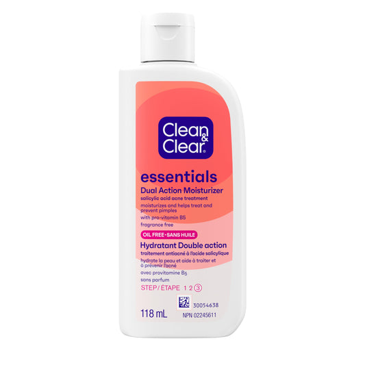 Clean & Clear Face Moisturizer With Salicylic Acid Acne Medication, Oil-Free, 118 mL