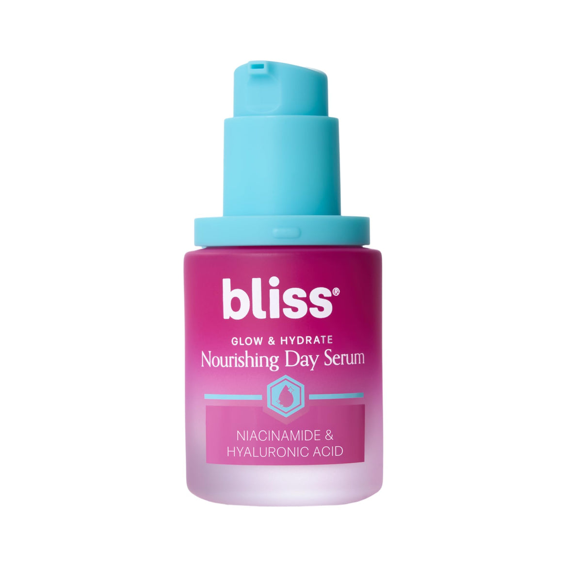 Bliss Glow & Hydrate Serum – Niacinamide + Hyaluronic Acid Face Serum with Vitamin E – Hydrating & Brightening Serum for Dull Skin, Pores & Uneven Tone – Lightweight Daily Skincare, 1 Fl Oz