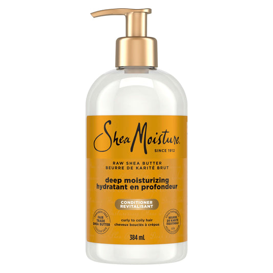 SheaMoisture Raw Shea Butter Deep Moisturizing Made for Dry Hair Deeply Nourishes and Softens Curls with Sea Kelp, Argan Oil and Raw Shea Butter 384mL