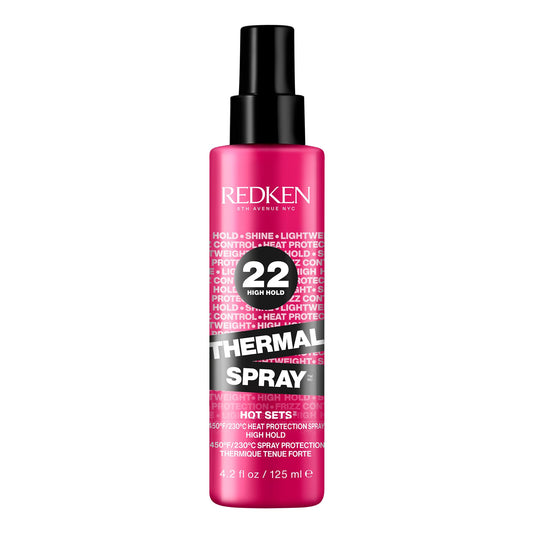 Redken Thermal Spray High Hold, Thermal Setting Mist, All Hair Types, For Curling and Flat Irons, Sets Styles with Lasting Hold, Protects Against Heat Damage, 125ml