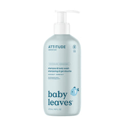 ATTITUDE Baby 2-in-1 Shampoo and Body Wash, Made in Canada, EWG Verified, Dermatologically Tested, Vegan, Good Night, 473 mL