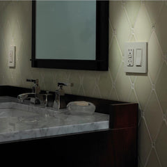 Lutron Claro 2 Gang Decorator/Rocker Wallplate, Gloss, White (1-Pack) | CW-2-WH