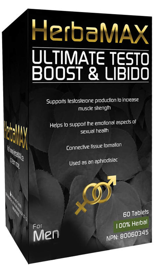 HerbaMAX Ultimate Testo Boost Testosterone Support Supplement 60 Tablets