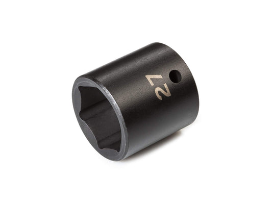 TEKTON 1/2 Inch Drive x 27 mm Shallow 6-Point Impact Socket | SID22127
