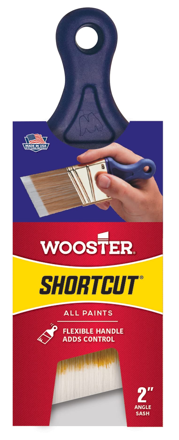 Wooster Brush Q3211-2 Shortcut Angle Sash Paintbrush, 2-Inch
