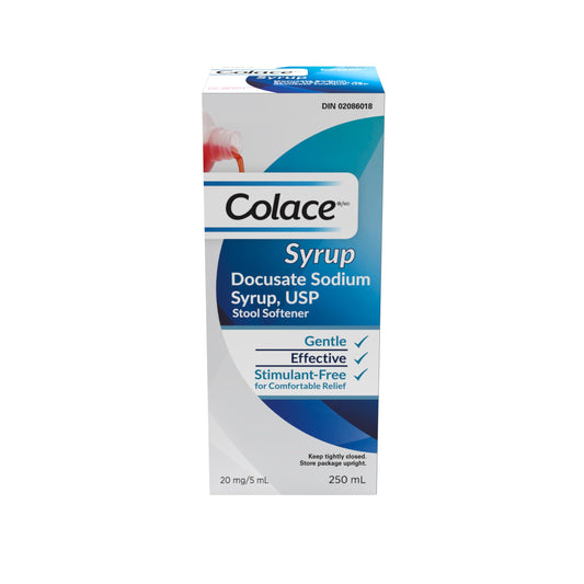 Colace Docusate Sodium Stool Softener Solution - Syrup, Treats Occasional Constipation, 4 Mg/ml, 250 ml