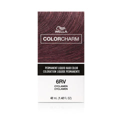 WELLA Color Charm Permanent Liquid Hair Color for Gray Coverage, 6RV Cyclamen 1.42 Fl Oz