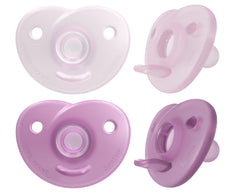Philips Avent Soothie Heart Pacifier 0-3m, Pink/Light Pink, 4 pack, SCF099/42