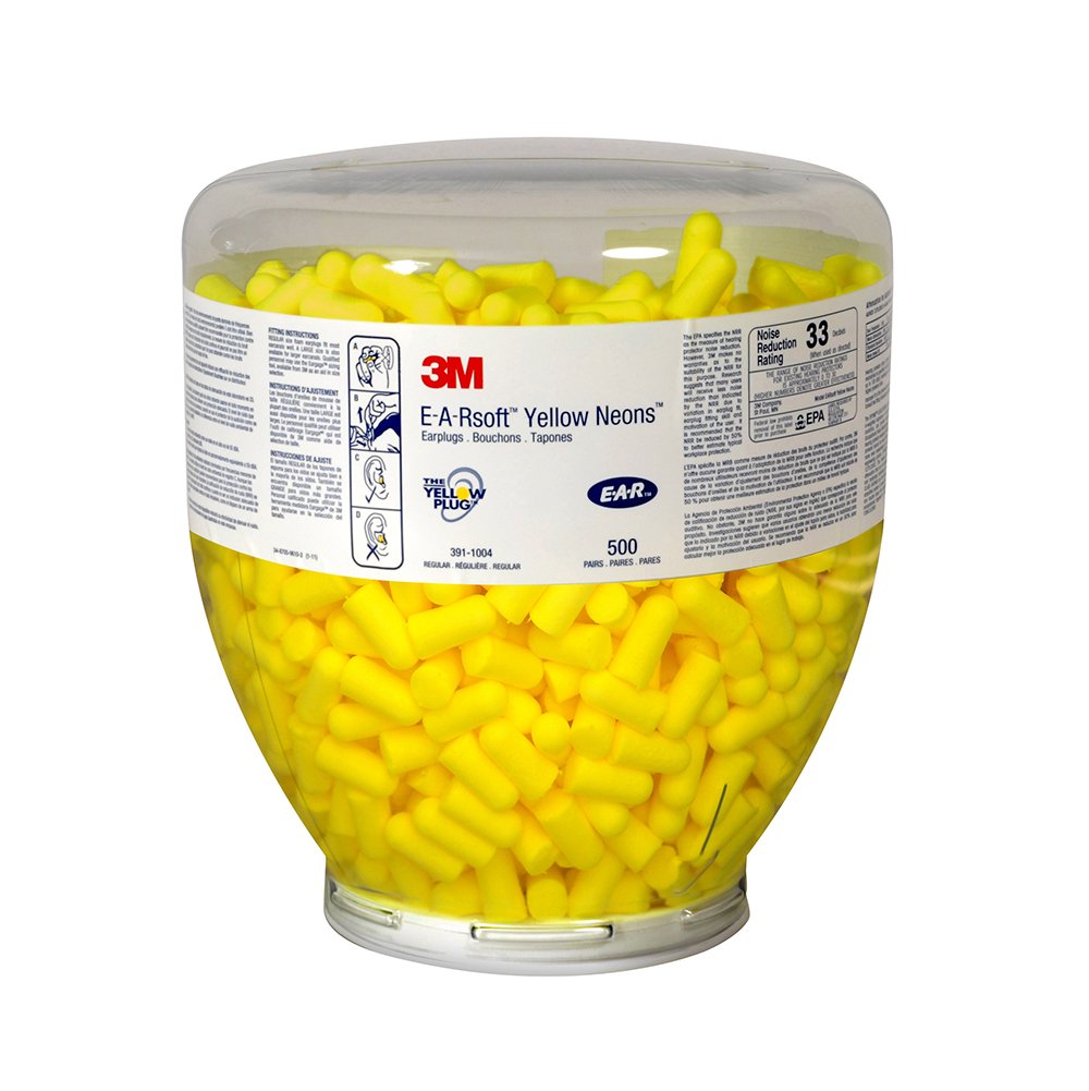 3M E-A-Rsoft Yellow Neons One Touch Refill 391-1004, Regular Size