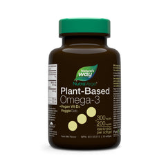 Nature's Way NutraVege Plant-based Omega-3 + D VeggieGels – Vegan-Friendly Omega-3 Supplement with 300mg DHA + 150mg EPA and 1000 IU Certified Vegan Vitamin D3 – Fresh Mint Flavour – 30 Softgels