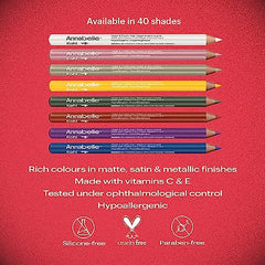 Annabelle Vegan Kohl Eyeliner, Satin Finish, 124 Neutral Taupe, Intense Colour Payoff, Long-Lasting, Cruelty-Free, Paraben-Free, Silicone-Free, Fragrance-Free, Hypoallergenic, 1.14 g