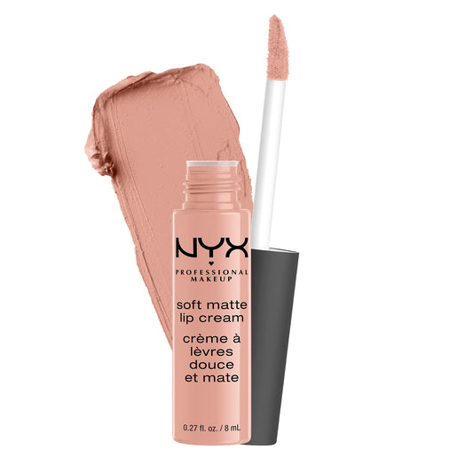 NYX PROFESSIONAL MAKEUP Soft Matte Lip Cream, High-Pigmented Liquid Lipstick - Cairo (Matte Pure Nude), 8 mL