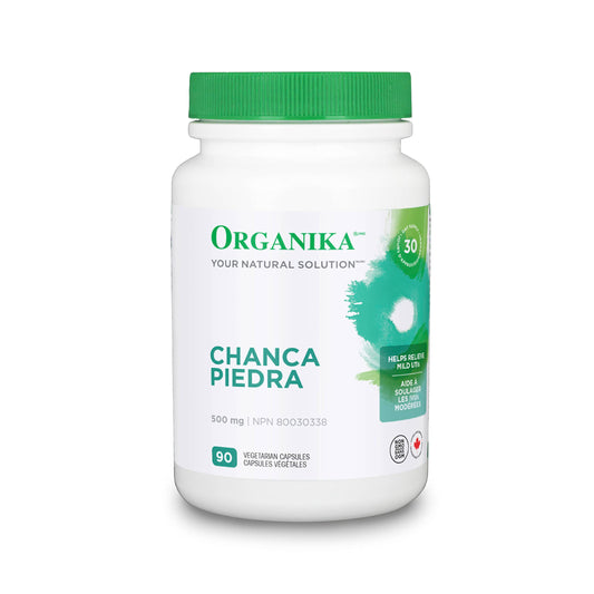 Organika Canadian-Made Chanca Piedra 500 mg - UTI Support | Kidney, Gallblader and Urinary Support, Cleansing- 90 vcaps