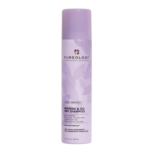 Pureology Style + Protect Refresh and Go Dry Shampoo, For Colour-Treated Hair, For Fine to Thick and Straight to Curly Hair, Absorbs Oil and adds Movement, Vegan, Sulfate-free, Paraben-Free, 150 g