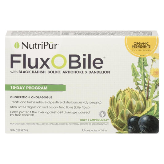 Nutripur Duo Flux O Bile Organic Liver Cleanse, 20 Days, Liver Support Supplement, Liquid