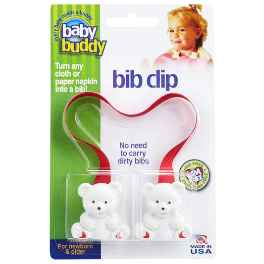 Baby Buddy Bib Clip, Red, 1-Pack